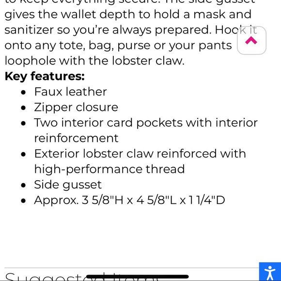 NWOT, Thirty One Half Moon Wallet - Picture 6 of 6